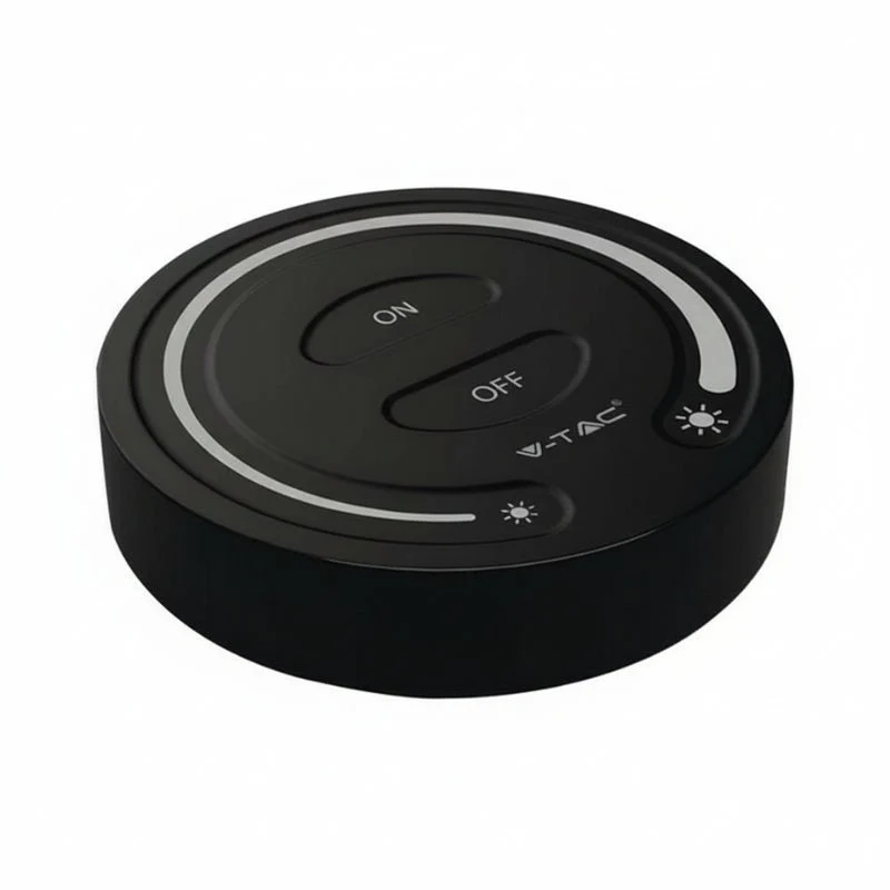Variateur Led Tactile Rond Noir Monochrome