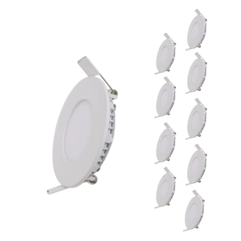 Spot LED Encastrable Rond BLANC 12W - Pack de 10