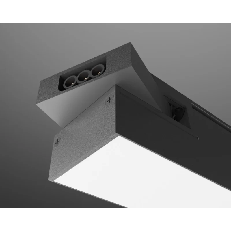 Suspension Linéaire 36W 90cm Noire CCT Interconnectable - 3000K/4000K/6000K