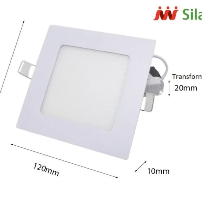 Spot LED Extra Plat Carré 6W Blanc - Pack de 5