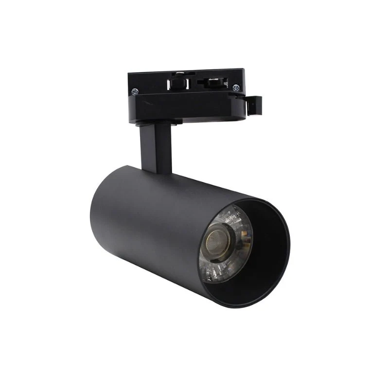Spot LED sur Rail Monophasé CCT 20W 60° Noir - 3000K/4000K/6500K