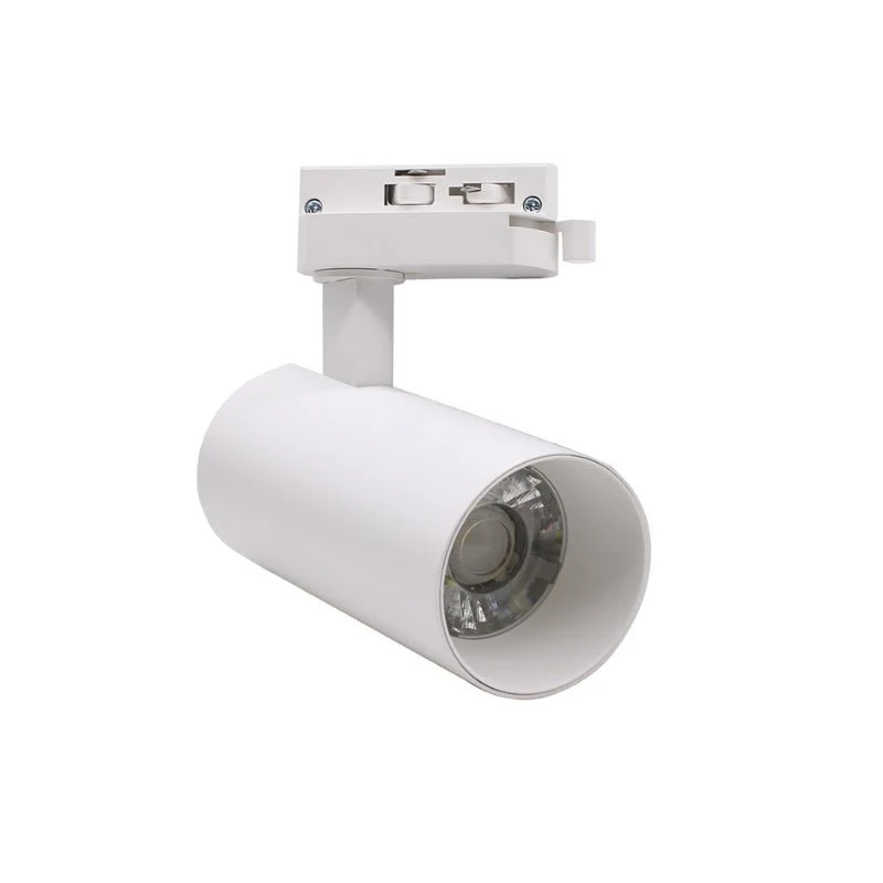 Spot LED sur Rail Monophasé CCT 20W 60° Blanc - 3000K/4000K/6500K