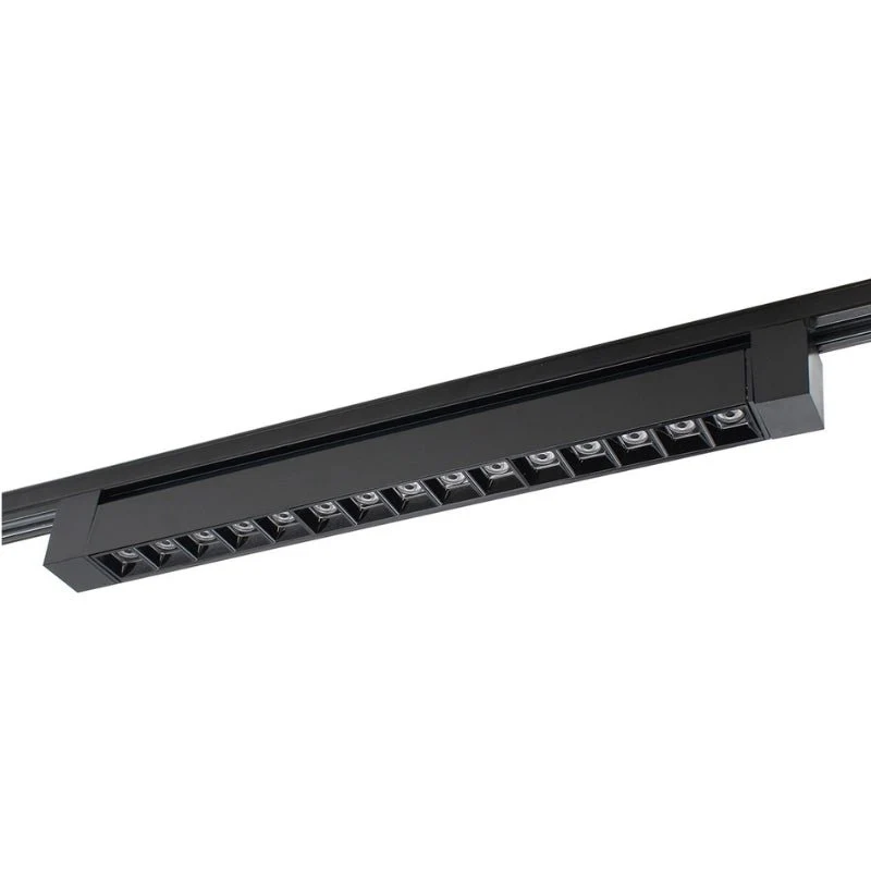 Projecteur Linéaire sur Rail Monophasé 30W 46cm Noir