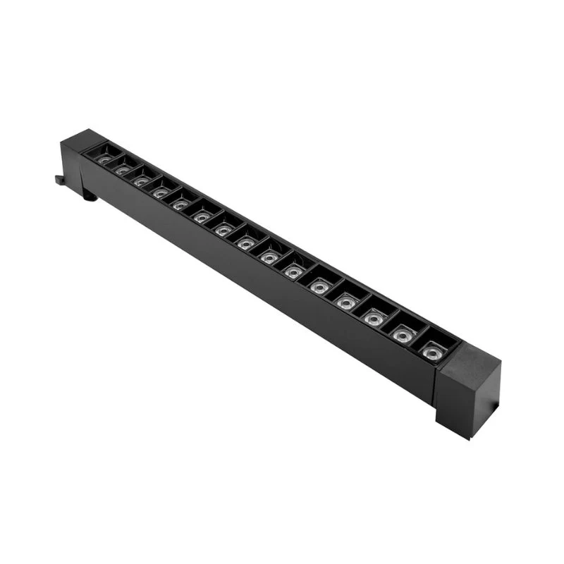 Projecteur Linéaire sur Rail Monophasé 30W 46cm Noir