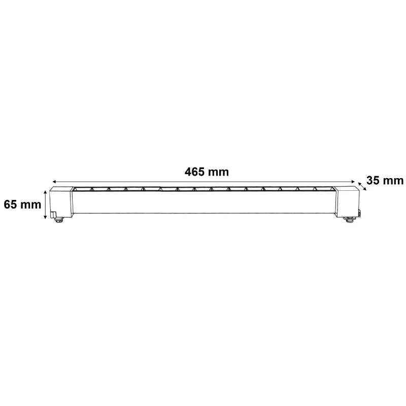 Projecteur Linéaire sur Rail Monophasé 30W 46cm Noir