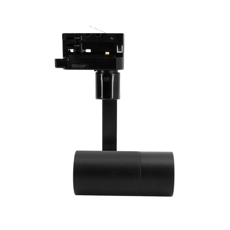 Spot LED sur Rail Triphasé NOIR 36° pour ampoule GU10