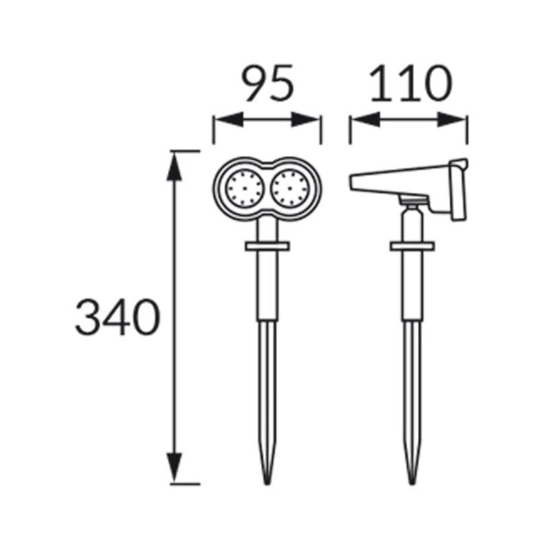 Lampe Solaire à Piquet IP44 80lm
