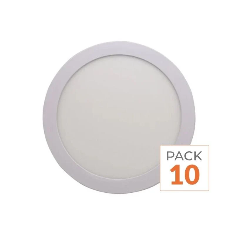 Plafonnier LED Rond 24W 220V CCT - 3000K/4000K/6000K - Pack de 10