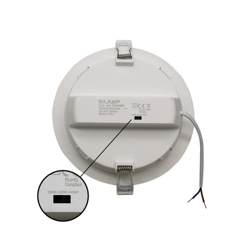 Pack de 10 - Spot LED Extra Plat Downlight Rond 18W Blanc CCT - 3000K/4000K/6000K