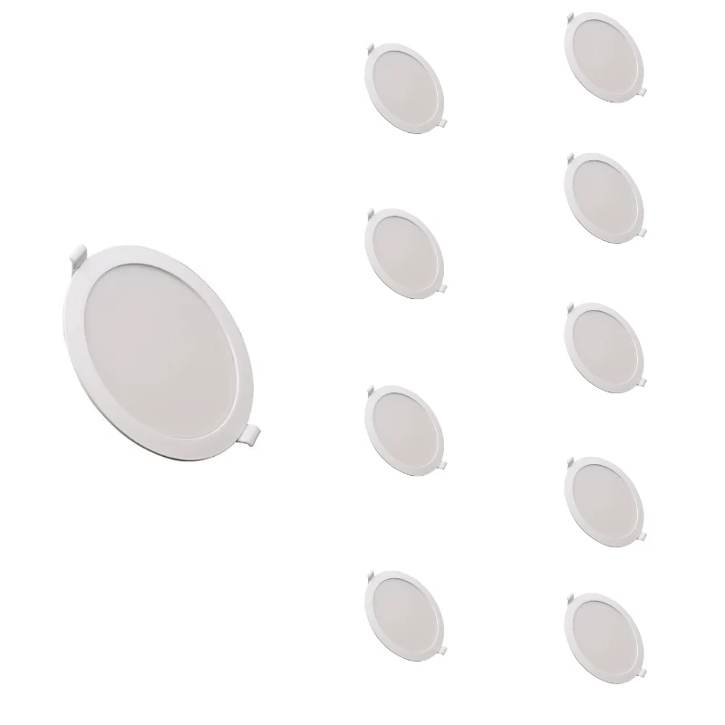 Pack de 10 - Spot LED Extra Plat Downlight Rond 18W Blanc CCT - 3000K/4000K/6000K