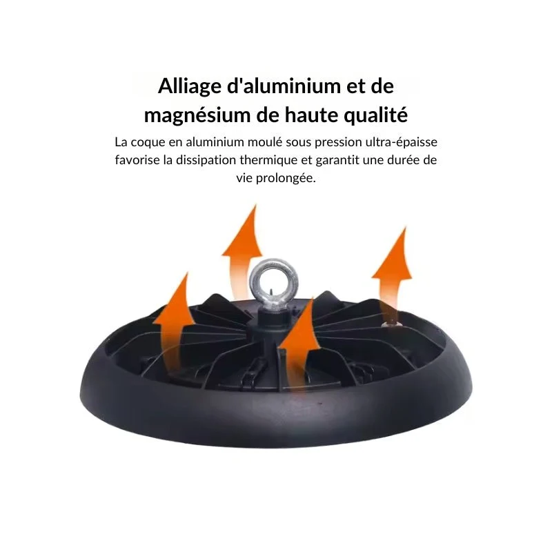 Cloche LED Lampe Industrielle 100W IP65 CCT - 3000K/4000K/6000K