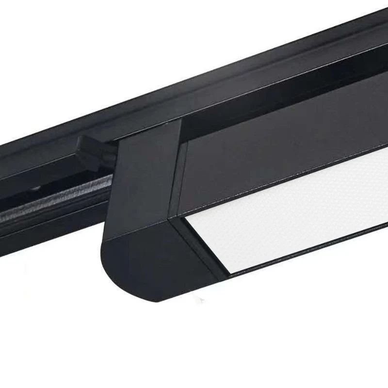 Éclairage sur Rail Linéaire Opaque Monophasé 20W 35cm Noir