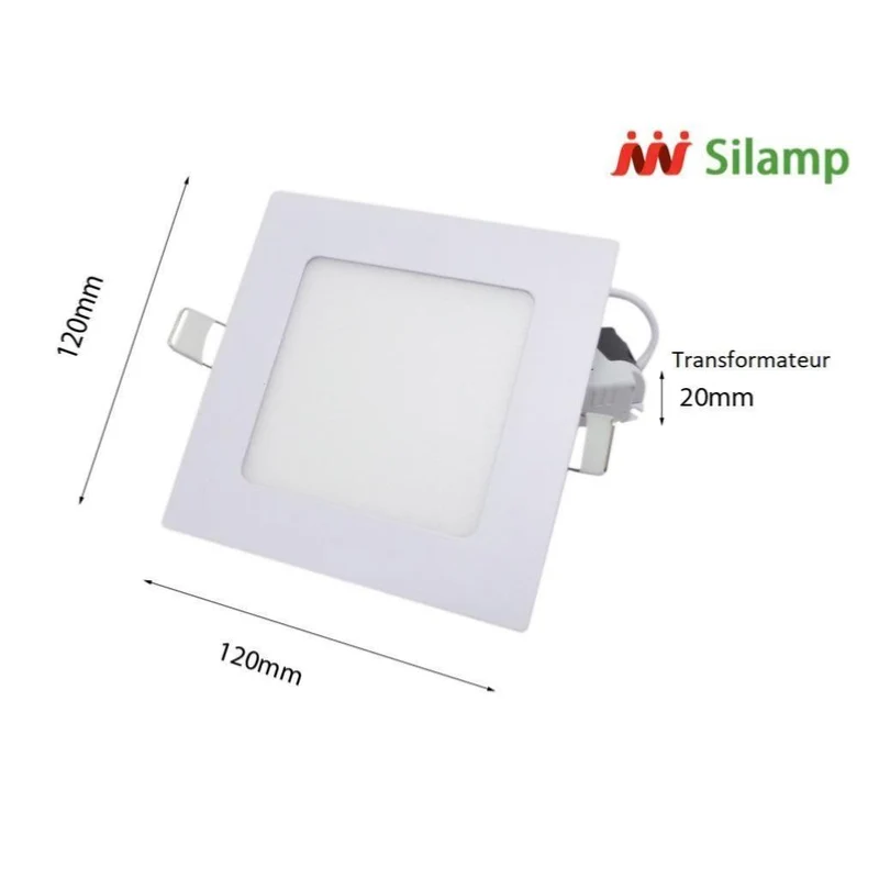 Spot LED Extra Plat Carré BLANC 6W