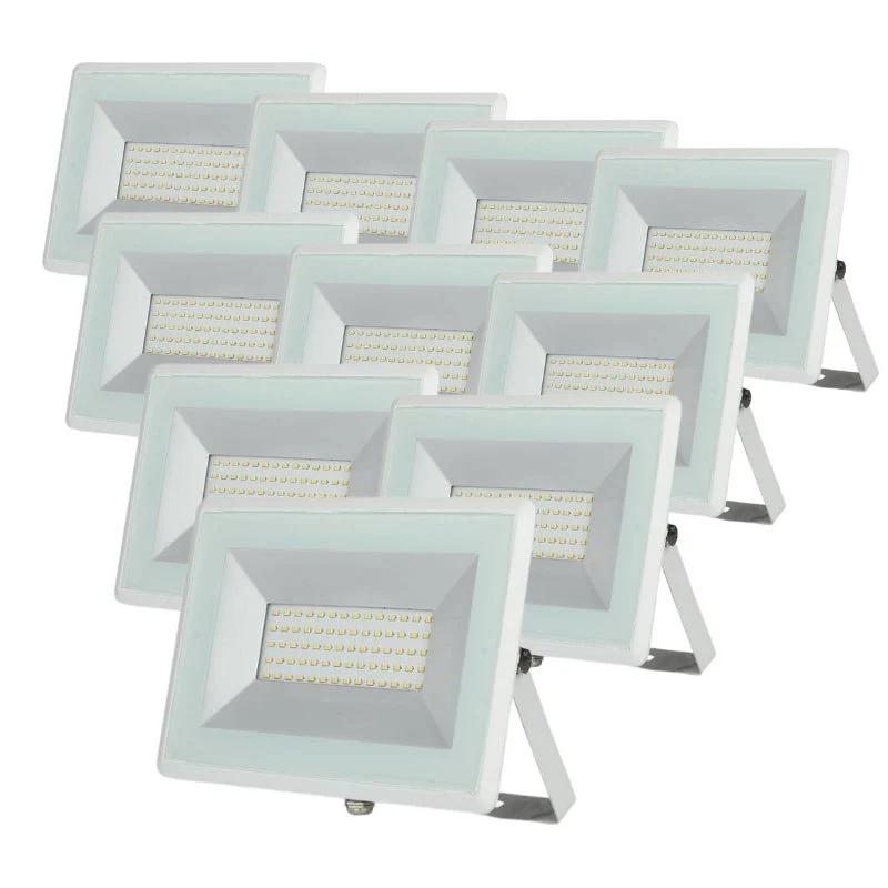 Projecteur LED Extérieur 50W IP65 BLANC IK06 - Pack de 10