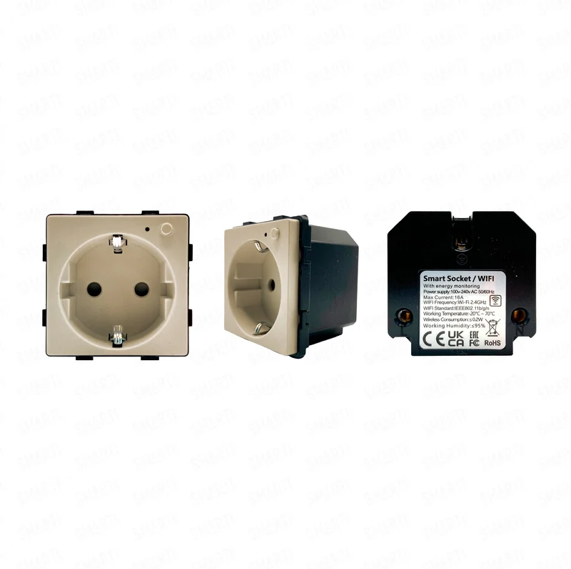Smartify vPRO Módulo Tomada Inteligente Wifi c/ Medidor de Energia Dourado - SYPMTEWFDR