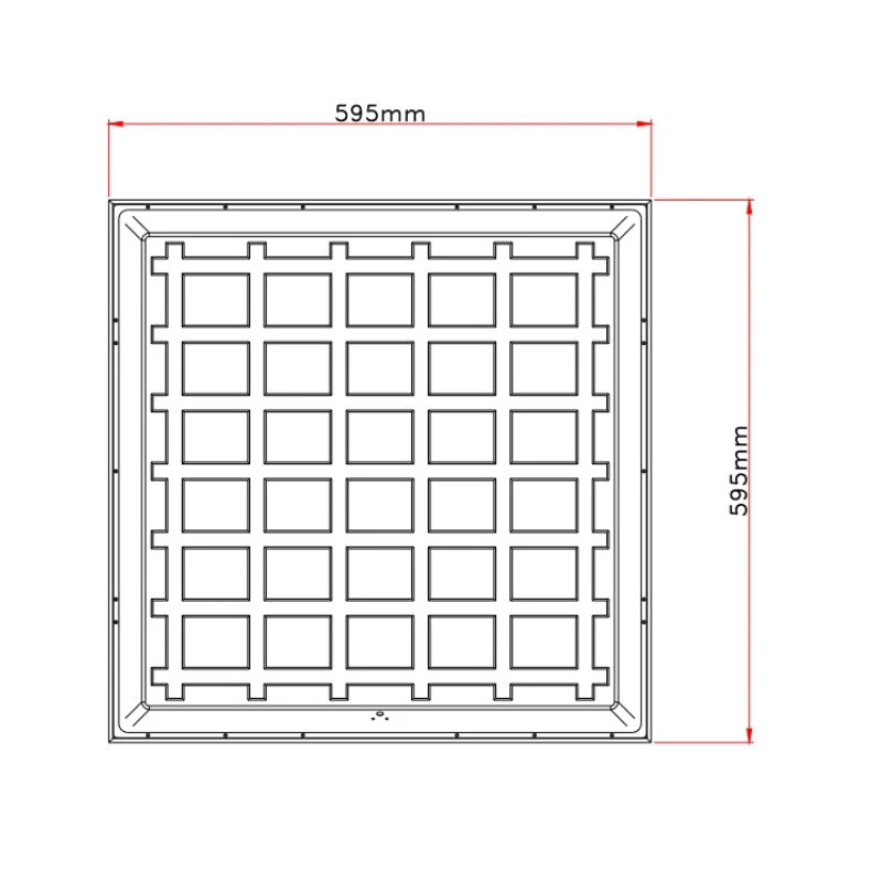 Panneau LED UGR<19 36W 60x60cm - Pack de 2