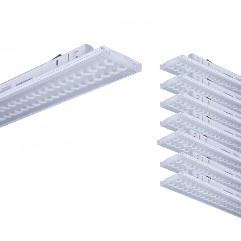 Spot Linéaire LED sur Rail Triphasé 150cm Blanc - Puissance Ajustable CCT - 3000K/4000K/6000K - Pack de 8