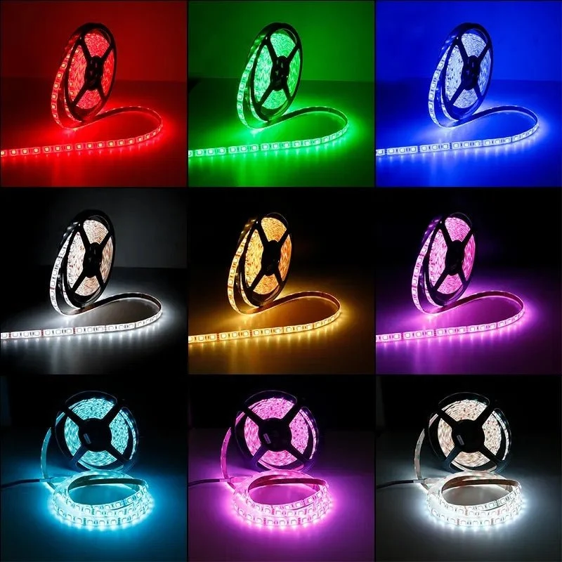 Ruban LED 36W DC12V 60 LED/m 5m RGB + Adaptateur Secteur et Contrôleur