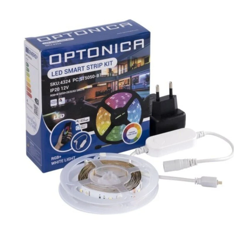 Ruban LED RGBW Wifi DC12V 60 LED/m 2m + Adaptateur Secteur et Contrôleur Wifi