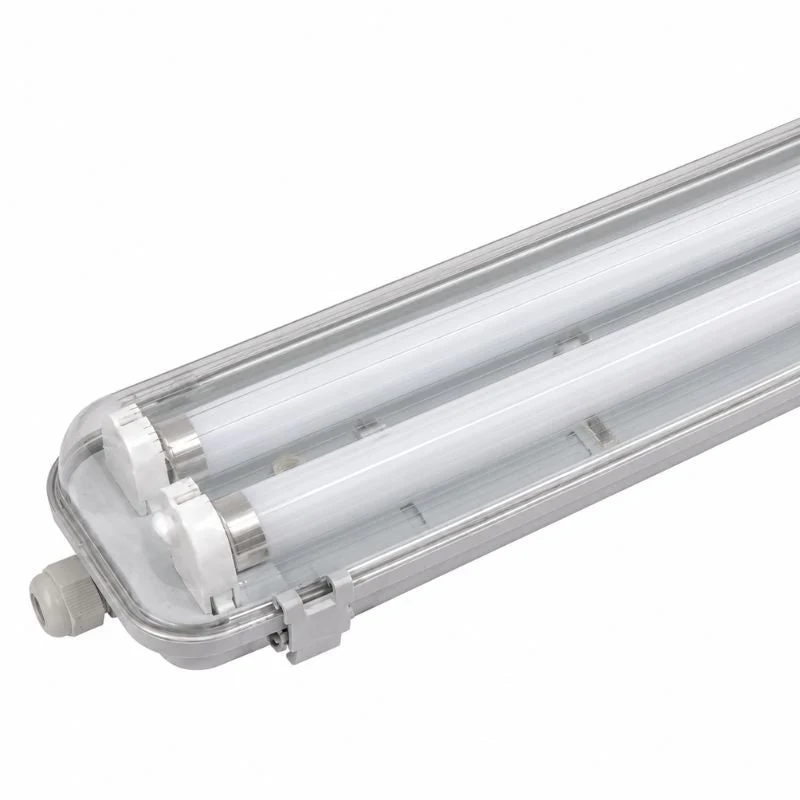 Kit de Réglette LED IP65 + 2 Tube Néon LED 120cm T8 18W - Pack de 6