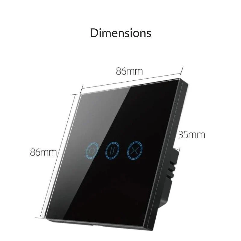 Interrupteur pour Volet Roulant Connecté Wifi Tactile Noir