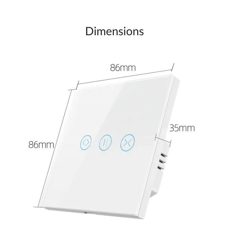 Interrupteur pour Volet Roulant Connecté Wifi Tactile Blanc