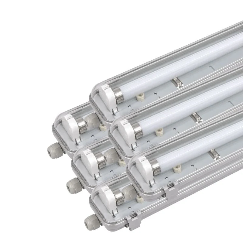 Kit de Réglette LED IP65 + Tube Néon LED 150cm T8 22W - Pack de 6