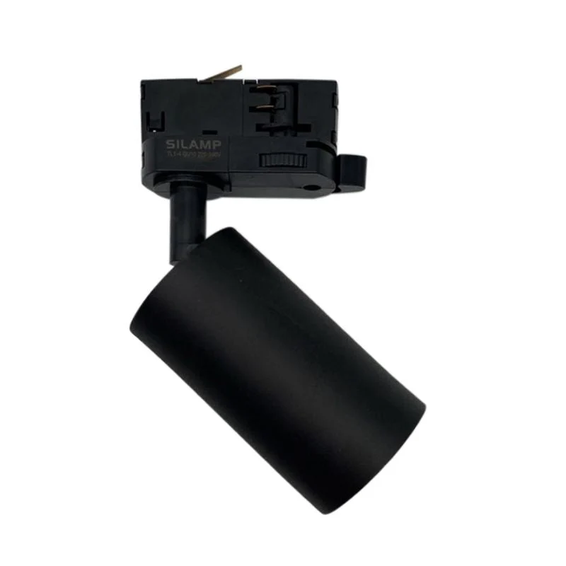 Spot LED sur rail 80° Triphasé NOIR pour ampoule GU10 - Pack de 5