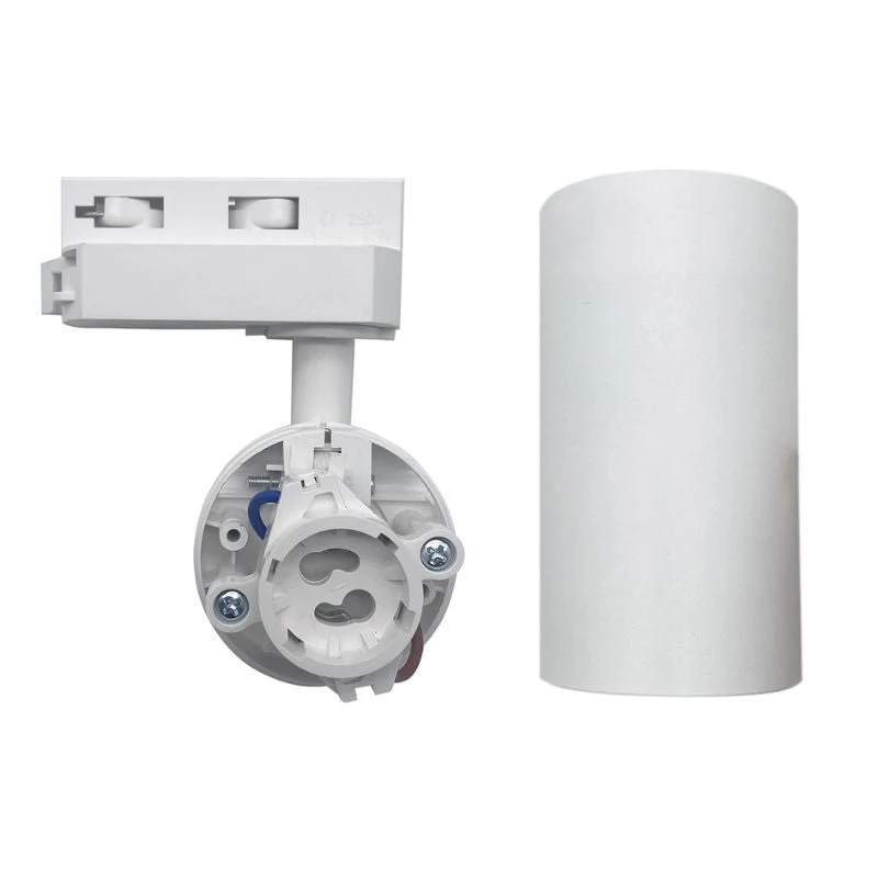 Spot LED sur rail 80° Monophasé BLANC pour ampoule GU10 - Pack de 5