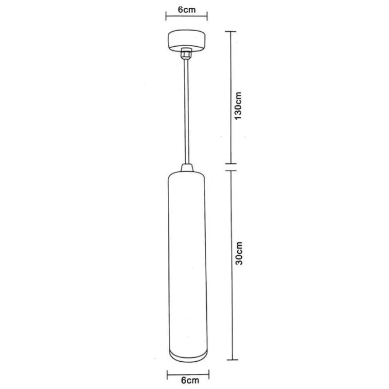 Luminaire Suspendu GU10 IP20 30cm Bronze - Pack de 3