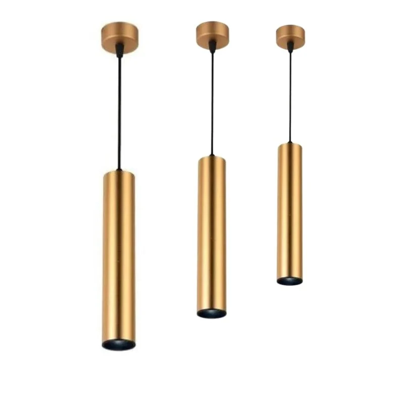 Luminaire Suspendu GU10 IP20 30cm Doré - Pack de 3