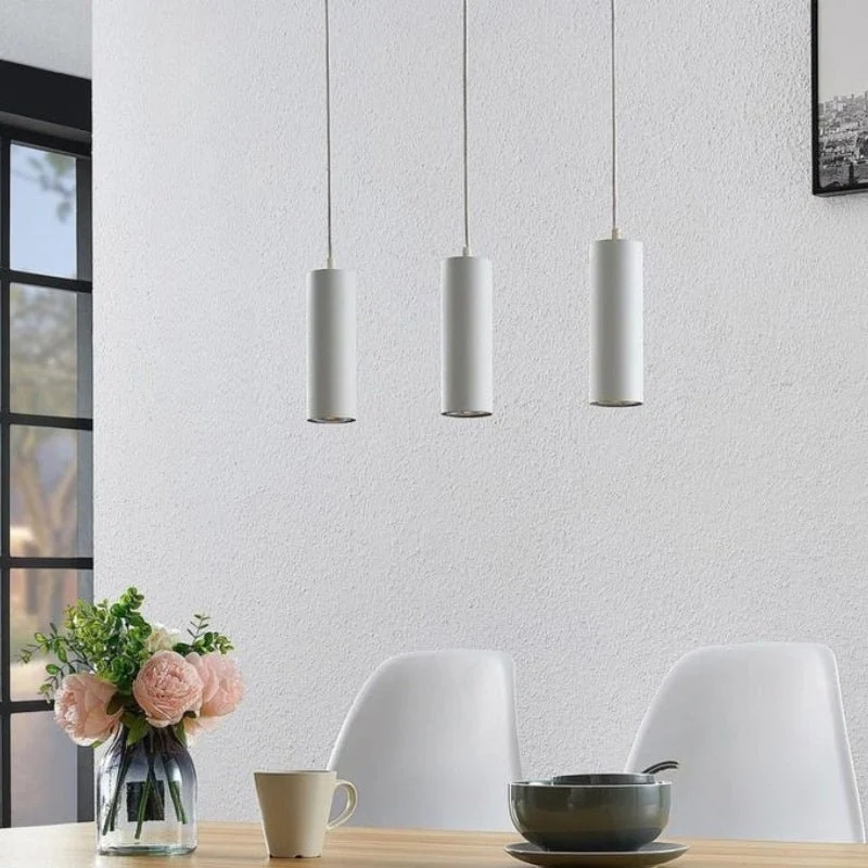 Luminaire Suspendu GU10 IP20 30cm Blanc - Pack de 3