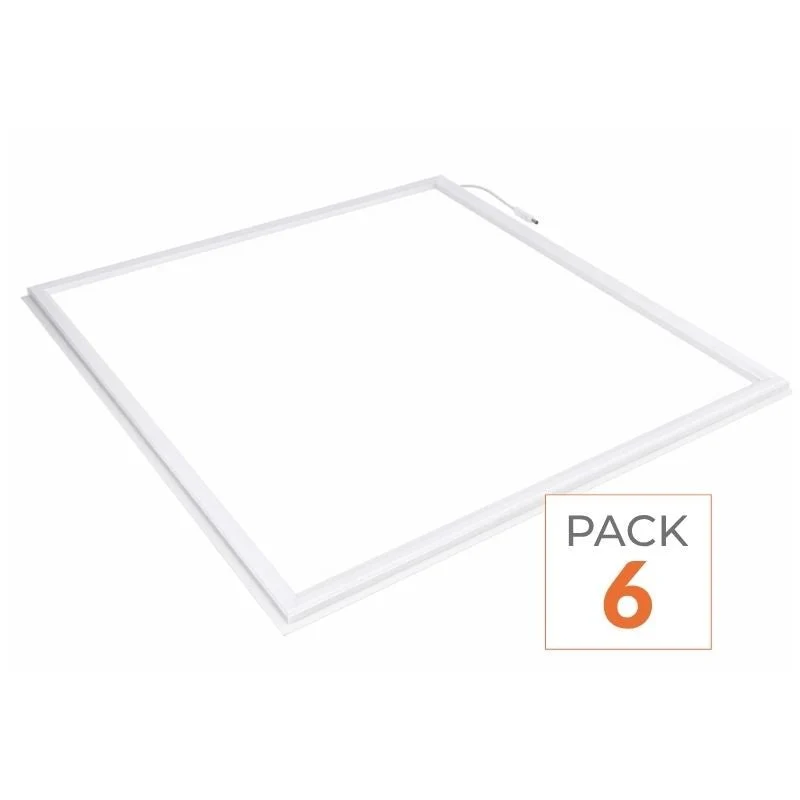 Dalle LED Cadre Lumineux 60x60 Slim 36W BLANC - Pack de 6