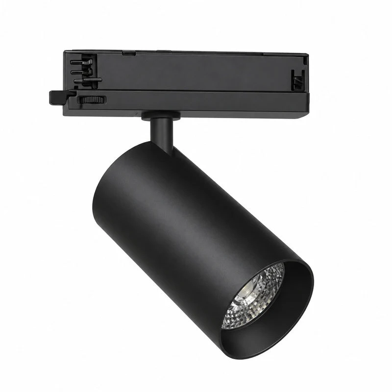 Spot LED sur Rail COB Triphasé 30W 36° Noir - Garantie 5 ans