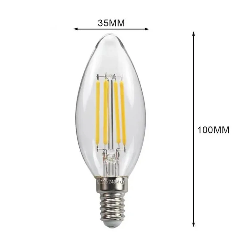 Ampoule LED E14 Filament 6W C35 Bougie