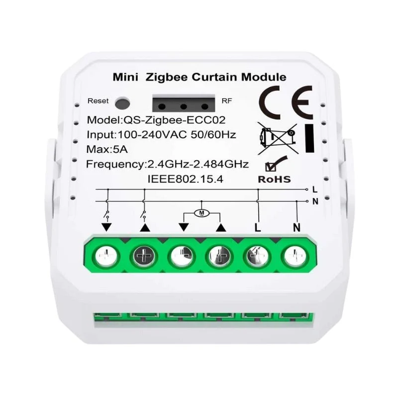 Modules Interrupteur pour Volet Roulant Zigbee (4 pièces) + 1 passerelle Zigbee