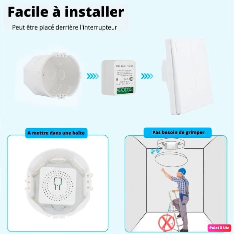 Module Interrupteur pour Volet Roulant Zigbee (2 pièces) + passerelle Zigbee
