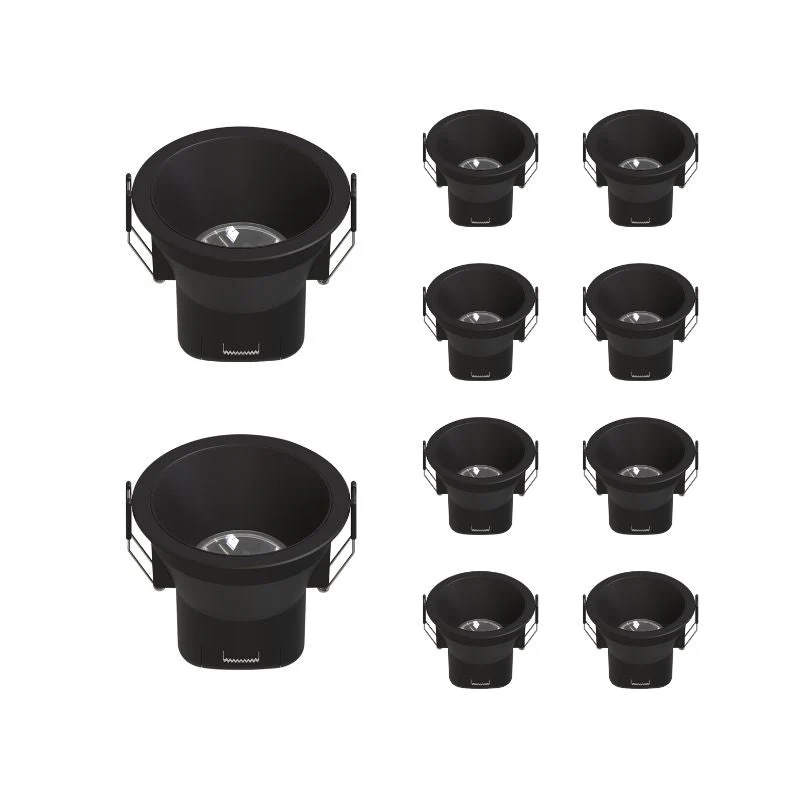 Spot LED Encastrable 8W IP44 Dimmable Noir CCT Ø90mm - 3000K/4000K/5000K/5700K - Pack de 10