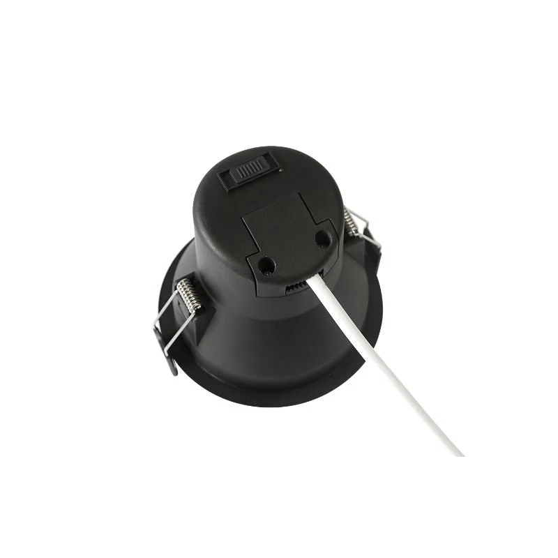 Spot LED Encastrable 8W IP44 Dimmable Noir CCT Ø90mm - 3000K/4000K/5000K/5700K - Pack de 10