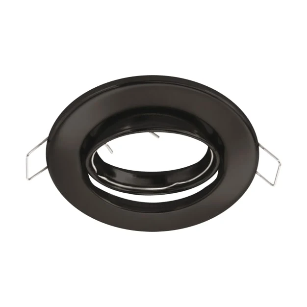Support Spot Encastrable GU10 LED Orientable Rond Noir