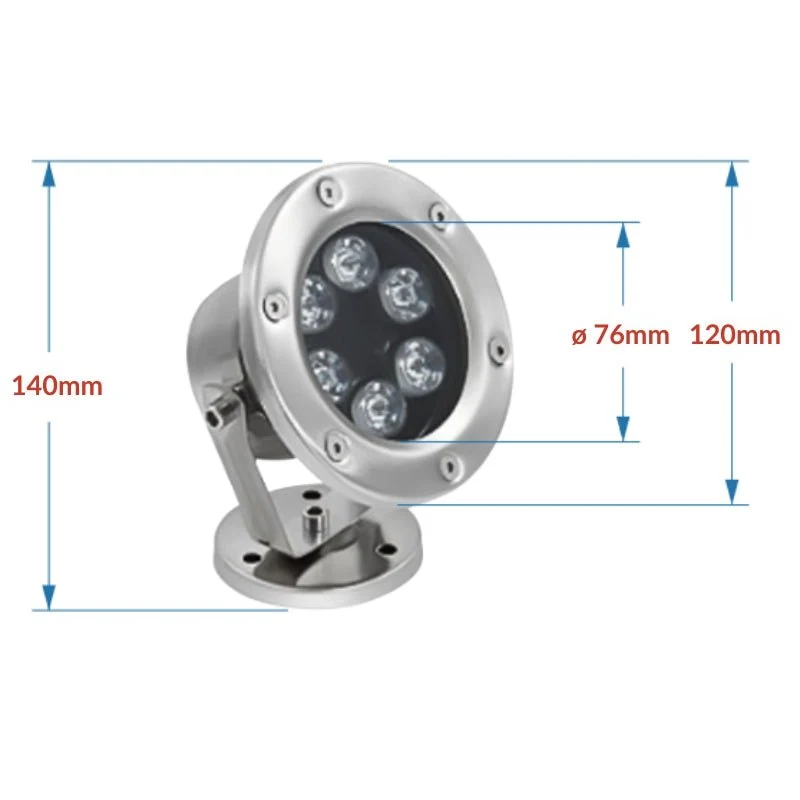 Spot Extérieur Orientable 6W IP68 DC24V