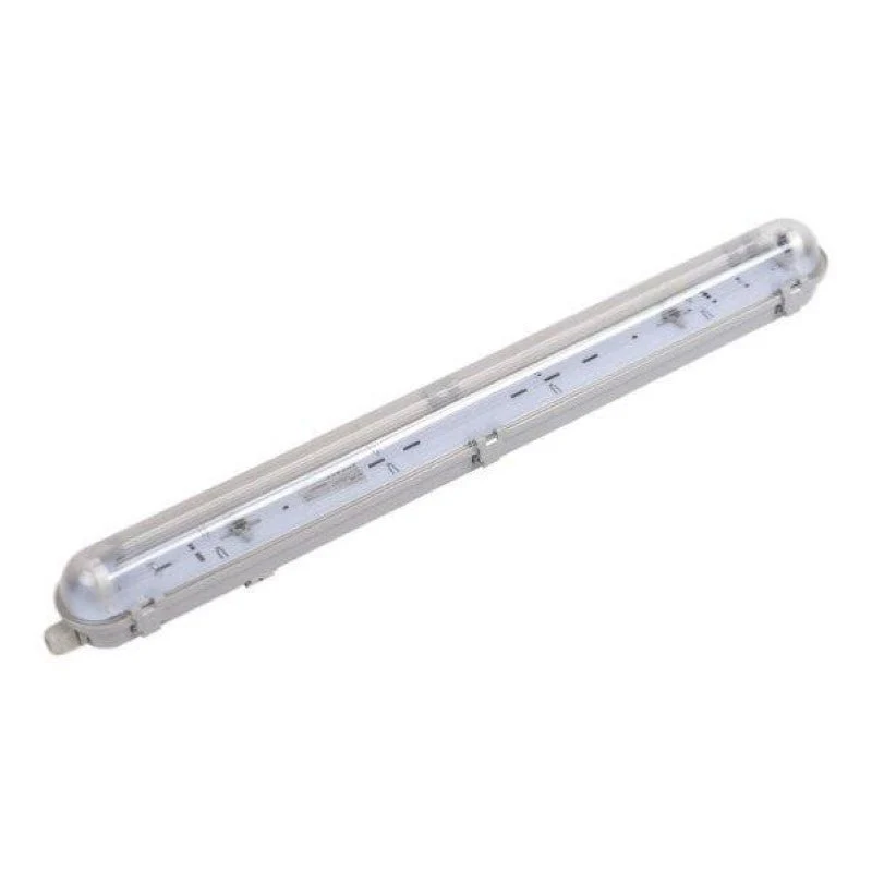 Pack de 10 - Réglette étanche pour Tube LED T8 60cm IP65 (Boitier vide)