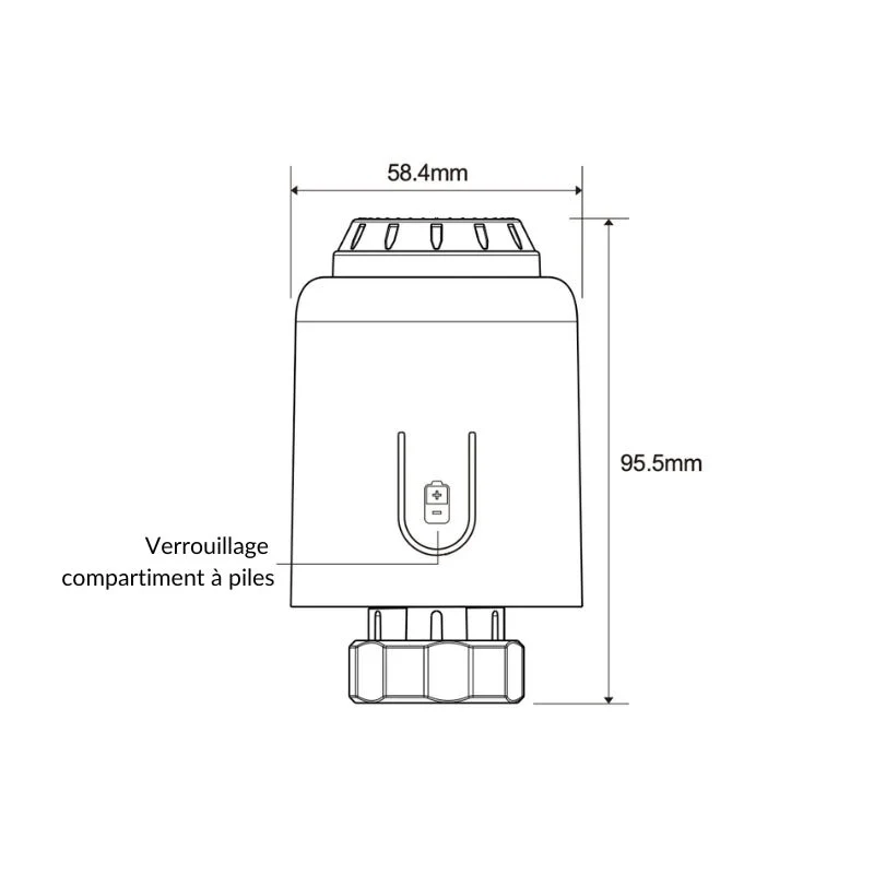 Kit de 2 Têtes Thermostatiques Connectées Universelle + Passerelle ZigBee