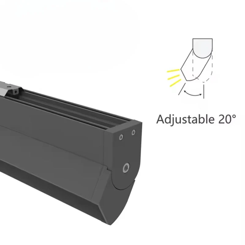 Spot LED sur Rail Linéaire Triphasé 90cm 40W Noir Garantie 5 ans
