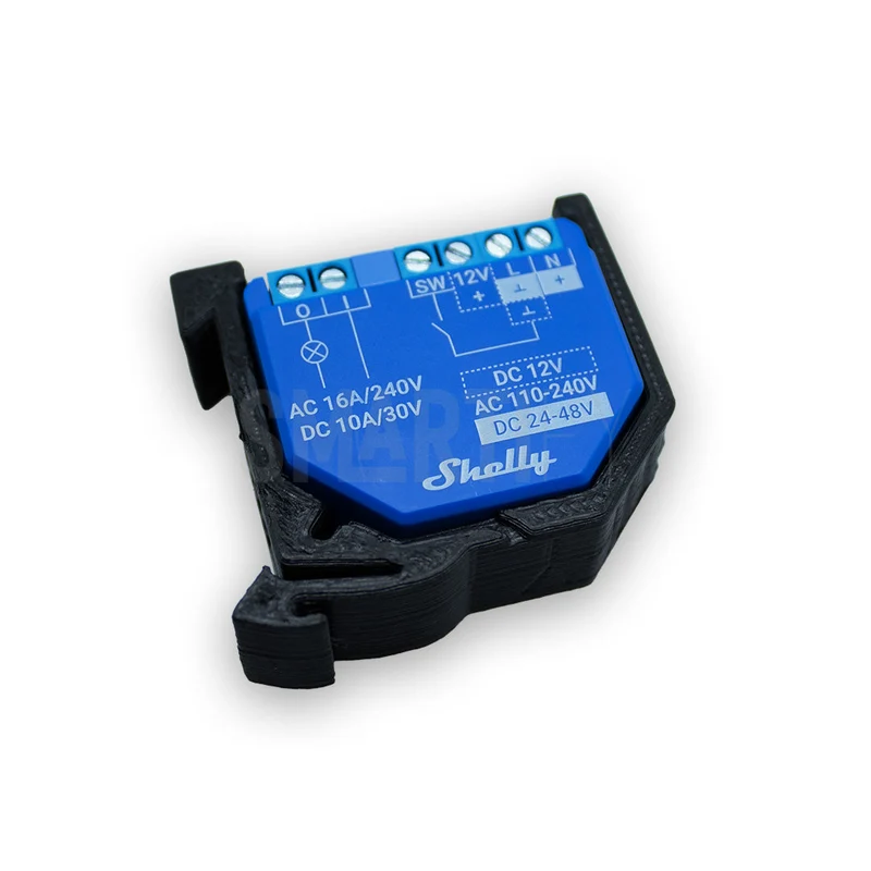 Suporte de calha DIN para Shelly Plus e Z-Wave