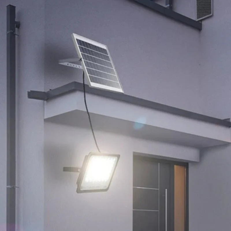 Projecteur Solaire LED 15W IP65 (Panneau Solaire + Télécommande Inclus)