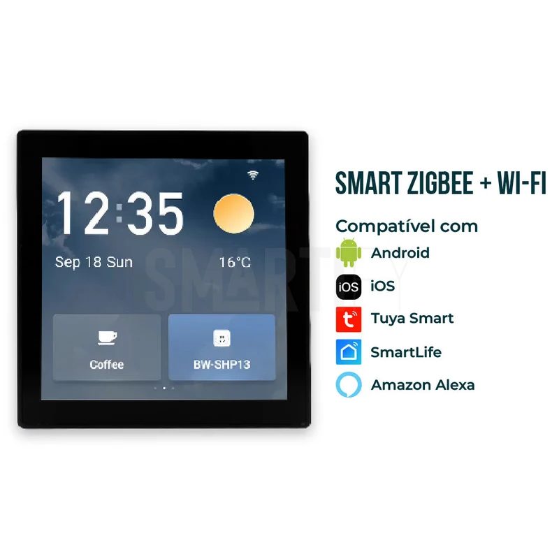 Smartify Painel Controlo 4" WiFi Zigbee Alexa