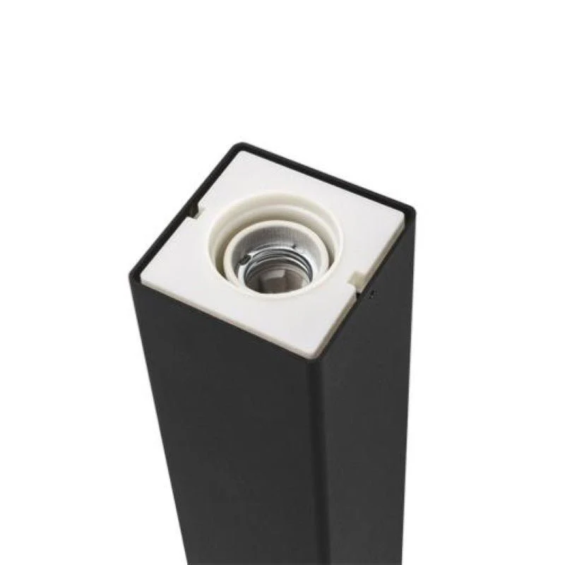 Borne de Jardin Noire 50cm IP44 pour Ampoule E27