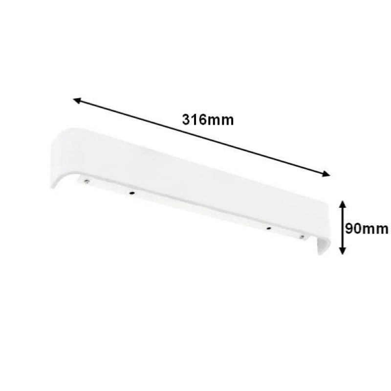 Applique Murale Design Allongé Intérieure LED 12W Blanc