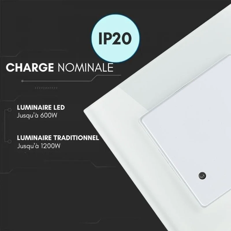 Détecteur de Mouvement Encastrable Micro Ondes Blanc